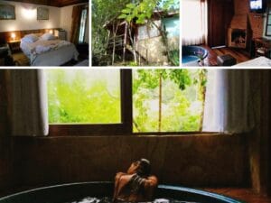 Banheira com mo&ccedil;a de costas na Pousada Jardim das &Aacute;guas em Visconde de Mau&aacute;