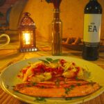 Prato de truta grelhada em um restaurante em Visconde de Maua