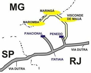 Como chegar e Mapa de Visconde de Mauá