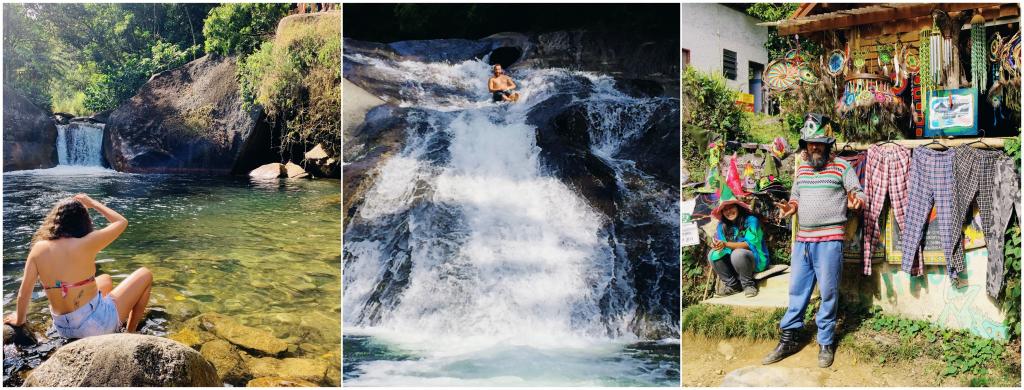 Pessoas dentro da Cachoeira em Maromba RJ